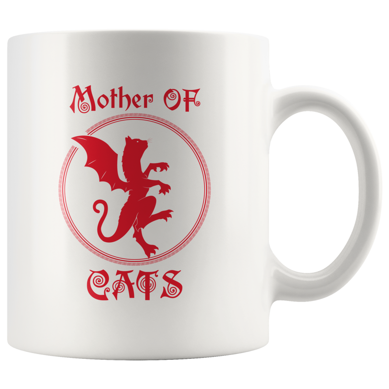 Mother of Cats Mug Gift for Cat Mom Funny Parody Mugs Cat Lovers Coffee Mug
