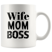 Gift for Mom - Wife Mom Boss Strong Woman Mother's Appreciation Coffee Mug 11 oz - Panvola