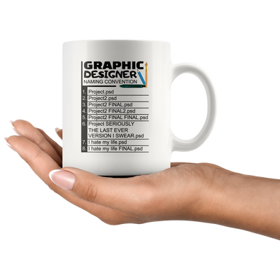 Graphic Designer Naming Convention Funny Ceramic Coffee Mug 11oz