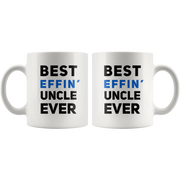 Best Effin' Uncle Ever Funny Niece Nephew Gift Ceramic Coffee Mug 11oz - Panvola