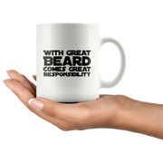 Gift for Father's Day With Great Beard Comes Great Responsibility Funny Mug - Panvola