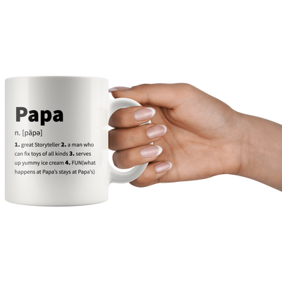 Papa Definition Great Storyteller Who Can Fix Toys Coffee Mug 11 oz