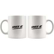 Sober AF Coffee Mug Funny Sobriety Recovery Gift for Men Women - Panvola
