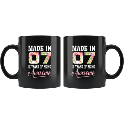Made in 07 13 Years  Of Being Awesome Gift Ceramic Coffee Mug 11 oz