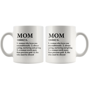 Gift For Mom - Mom Noun Definition Who Loves You Unconditionally Coffee Mug 11 oz - Panvola