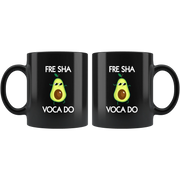 Vegan Lover Gifts - Fre Sha Vocado Plant Based Keto Diet Black Coffee Mug 11 oz - Panvola