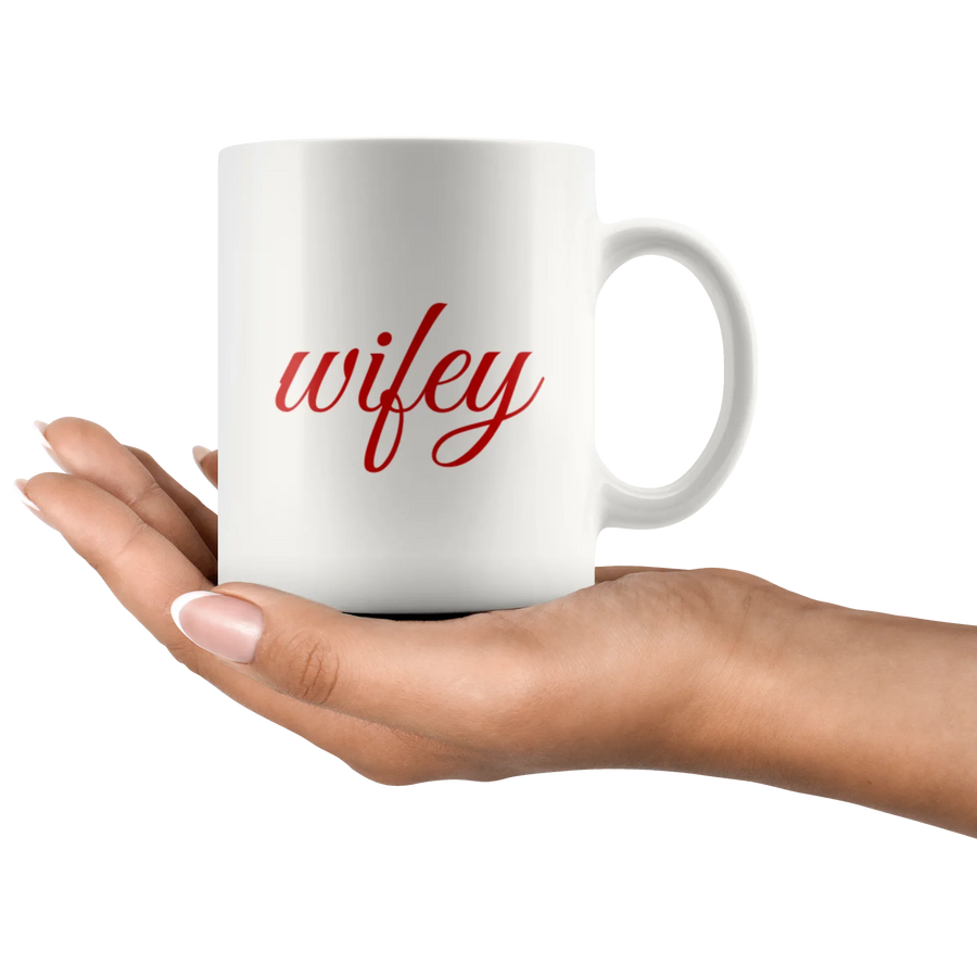 Wifey Hubby Couples  Coffee Mugs Gift Idea 11 oz, image 3 of 5