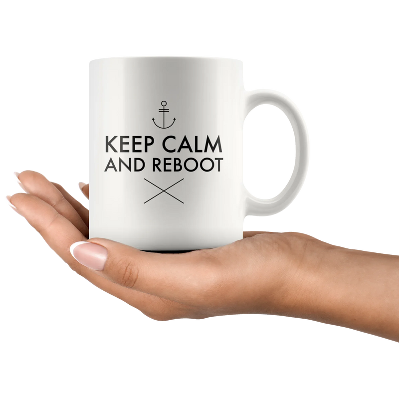 Keep Calm And Reboot Computer Support Specialist Coffee Mug 11 oz - Panvola