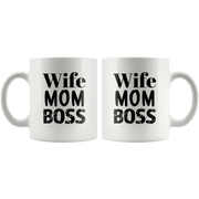 Gift for Mom - Wife Mom Boss Strong Woman Mother's Appreciation Coffee Mug 11 oz - Panvola