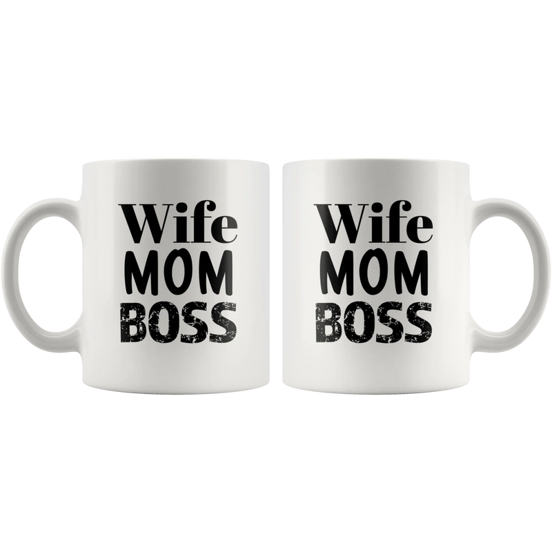 Gift for Mom - Wife Mom Boss Strong Woman Mother's Appreciation Coffee Mug 11 oz - Panvola