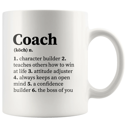 Coach Definition Gifts For Boss Team Manager Novelty Coffee Mug 11oz - Panvola