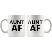 Aunt AF Mug From Niece Nephew Family Funny Ceramic Coffee Cup 11 oz - Panvola