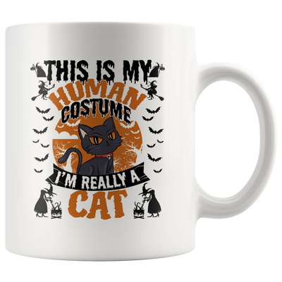 This Is My Human Costume I'm Really A Cat Lover Coffee Mug 11 oz