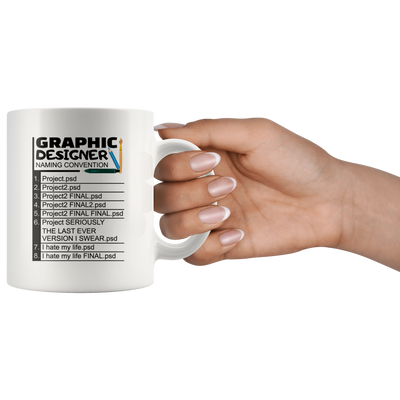 Graphic Designer Naming Convention Funny Ceramic Coffee Mug 11oz