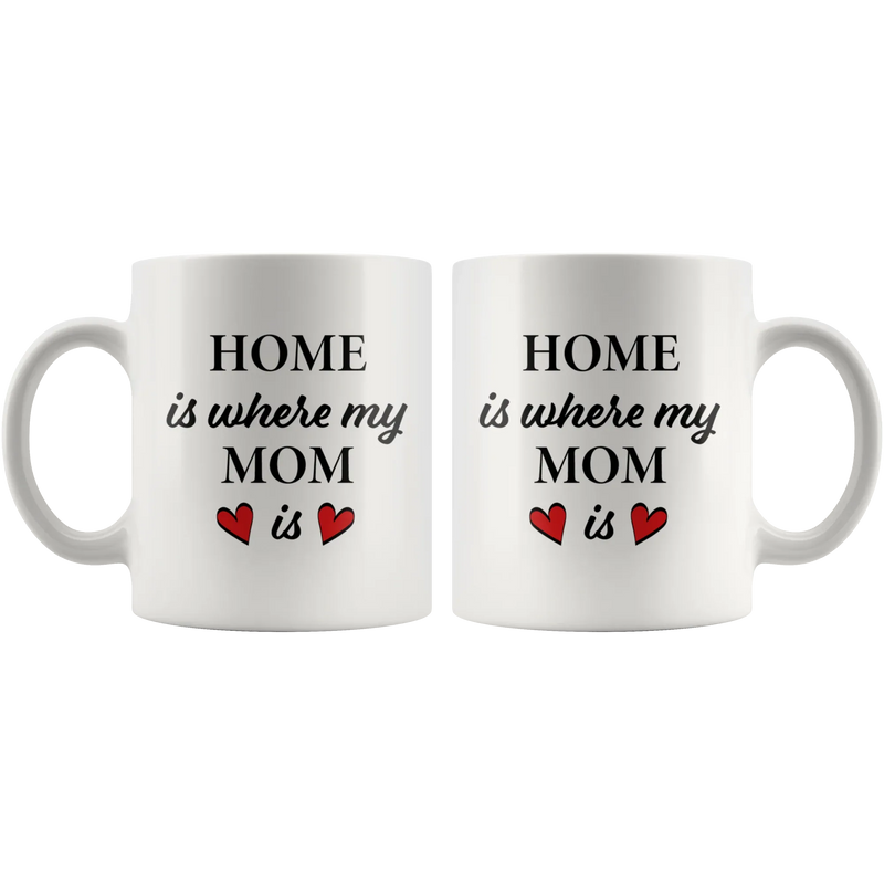 Gift For Mom Home Is Where My Mom Is Mother's Day Appreciation Coffee Mug 11 oz - Panvola