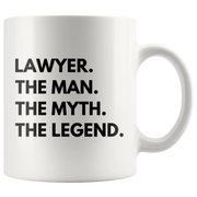 The Man Myth Legend Lawyer Law Students Judge Gifts Ceramic Mug 11oz - Panvola