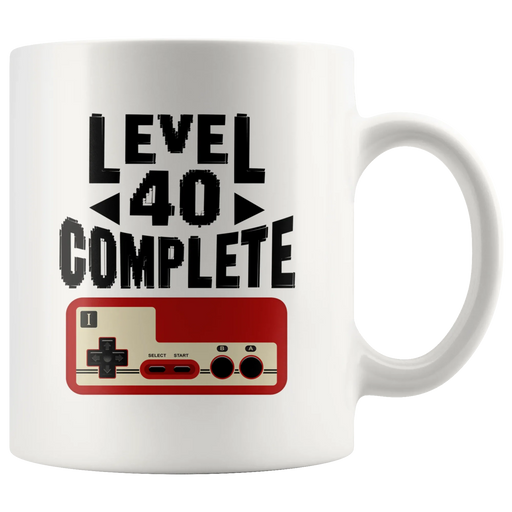 Level 40 Complete Coffee Mug 11 oz - Video Game Controller Mug - Panvola