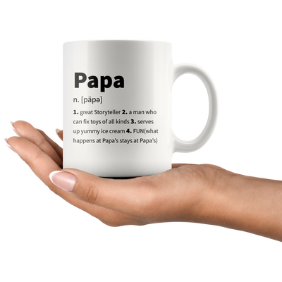 Papa Definition Great Storyteller Who Can Fix Toys Coffee Mug 11 oz