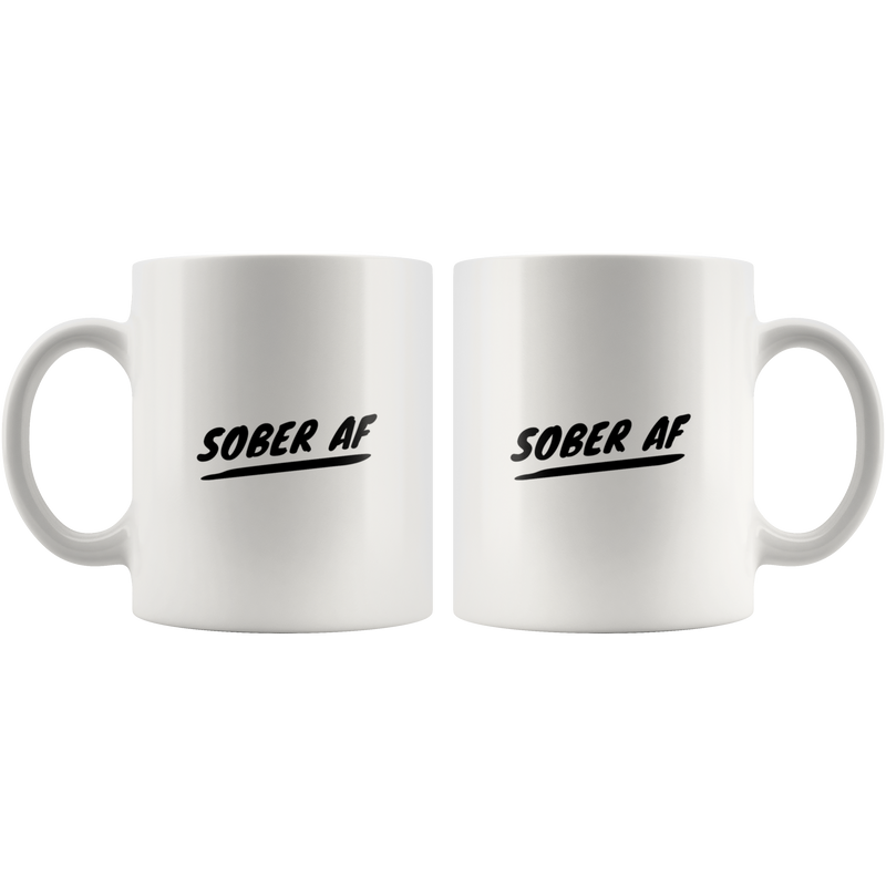 Sober AF Coffee Mug Sobriety Gifts For Men Women
