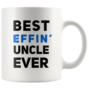 Best Effin' Uncle Ever Funny Niece Nephew Gift Ceramic Coffee Mug 11oz - Panvola