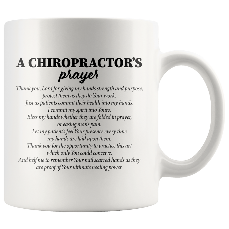 Chiropractor Therapist Gifts Prayer Appreciation Gift Coffee Mug 11 oz.