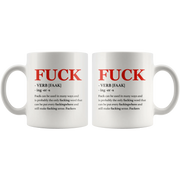 Swear Word Mug - Fuck Adult Rude Coffee Mug 11 oz - Sarcastic Gift - Panvola
