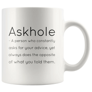 Funny Definition Mug Askhole Grammar Coffee Mug - Panvola