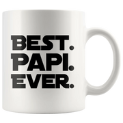 Best Papi Ever Father's Day Gift Idea White Ceramic Coffee Mug 11 oz - Panvola