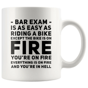 Bar Exam Is As Easy As Riding A Bike You're On Fire Lawyer Mug 11 oz - Panvola
