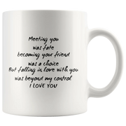 Relationship Gift Falling In Love With You Was Beyond My Control Coffee Mug 11 oz - Panvola