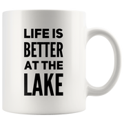 Life Is Better At The Lake Coffee Mug Gift For Lake Lovers.