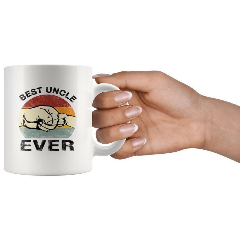 Best Uncle Ever From Niece Nephew Brother Sister Family Coffee Mug 11oz White.