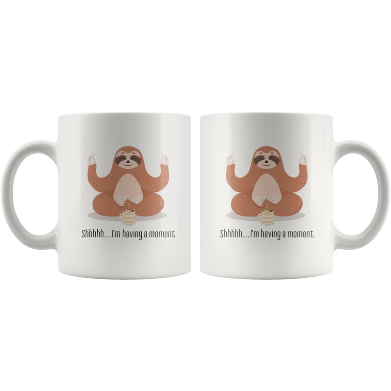 Yoga Sloth Having A Moment Ceramic Coffee Mug