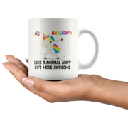 Aunticorn Like A Normal Aunt But More Awesome Ceramic Coffee Mug White 11 oz - Panvola