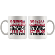 99 Bugs in The Code Computer Programmer Coder Gift Coffee Mug 11 oz.