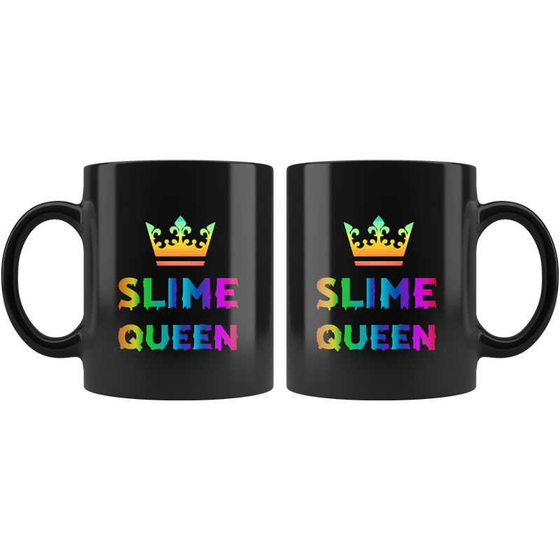 Slime Queen For Girls Rainbow Colored Slime Black Mug