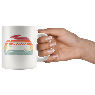 Camping  Van Retro Style Outdoor Activities Lover Coffee Mug 11 oz