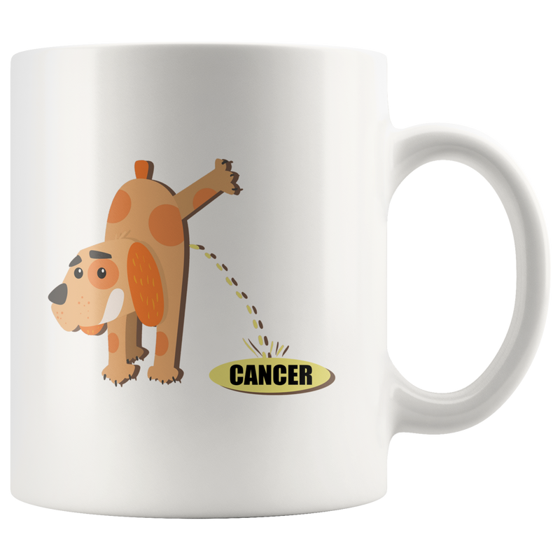 Cancer Warrior Survivor Puppy Recovery White Ceramic Coffee Mug 11 oz