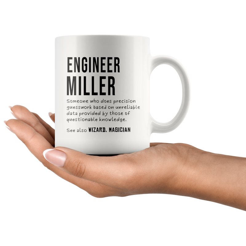 Customized Engineer Definition Engineering Student Teacher Mug 11oz