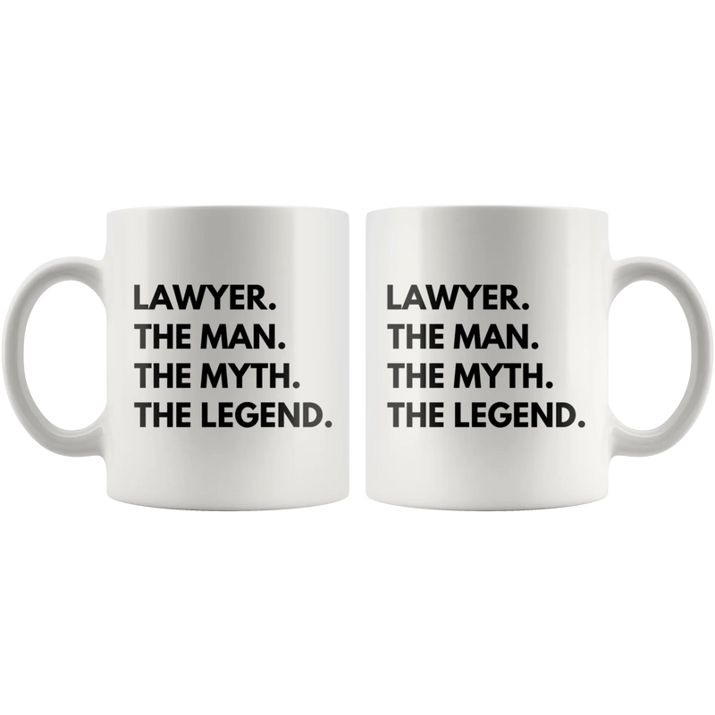 The Man Myth Legend Lawyer Law Students Judge Gifts Ceramic Mug 11oz - Panvola