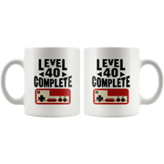 Level 40 Complete Coffee Mug 11 oz - Video Game Controller Mug - Panvola