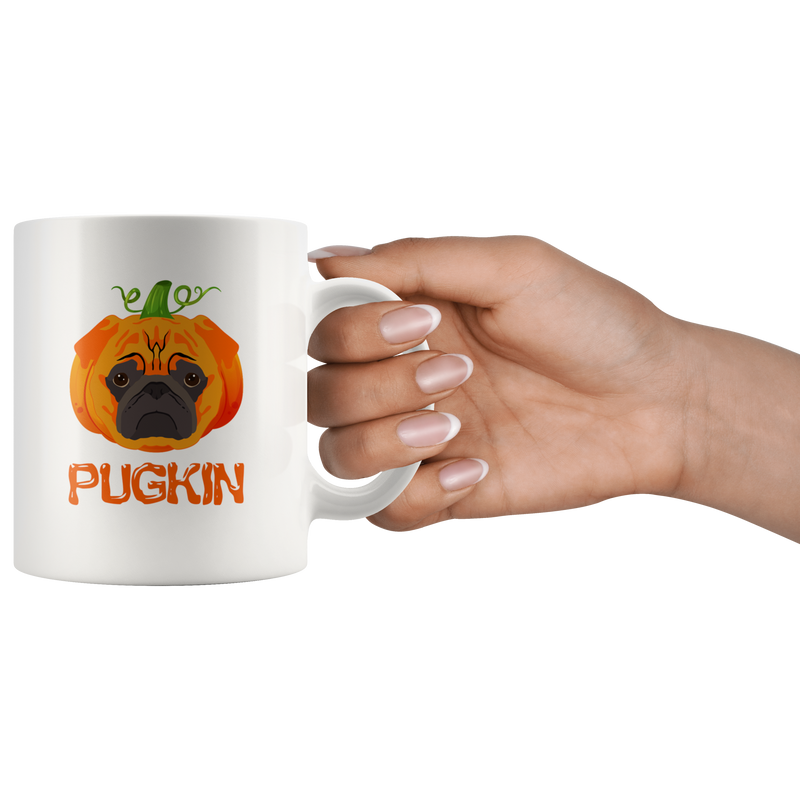 Pugkin Pug Halloween Dog Dad And Mom Gift Appreciation Coffee Mug 11oz