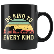 Be Kind To Every Kind Vintage Vegan Animal Social Justice Mug 11 oz - Panvola