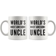 Gift For Uncle World's Most Awesome Uncle Thank You Appreciation Coffee Mug 11 oz - Panvola
