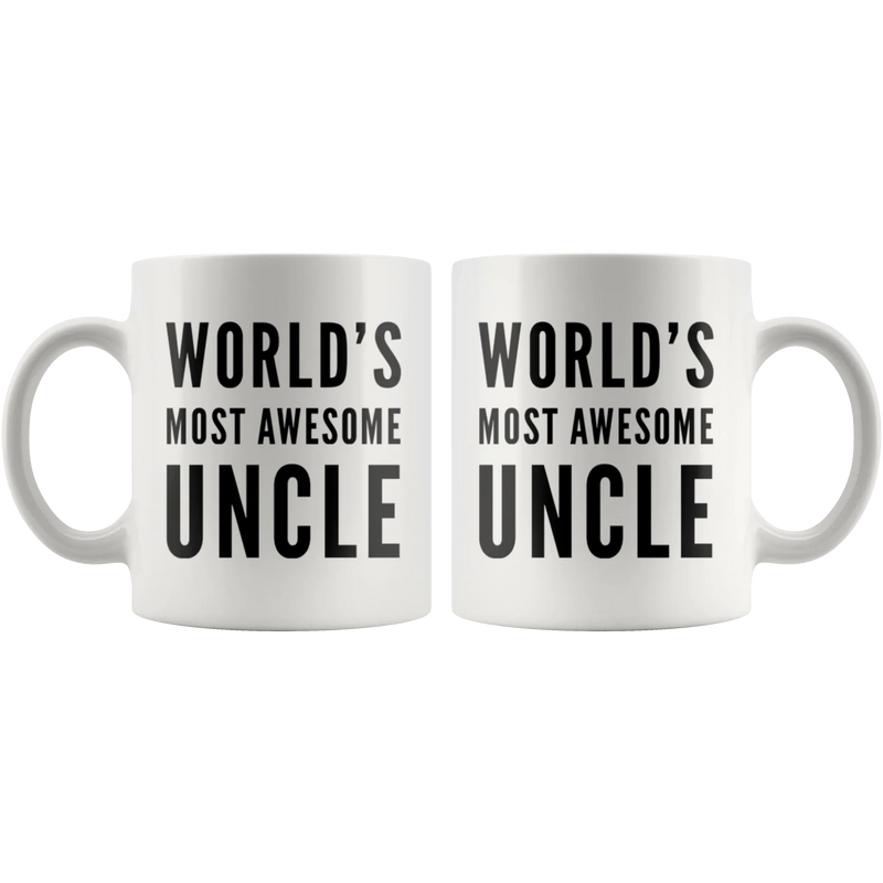 Gift For Uncle World's Most Awesome Uncle Thank You Appreciation Coffee Mug 11 oz - Panvola