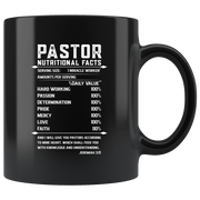 Pastor Nutritional Facts Miracle Worker Hardworking  Coffee Mug 11 oz.