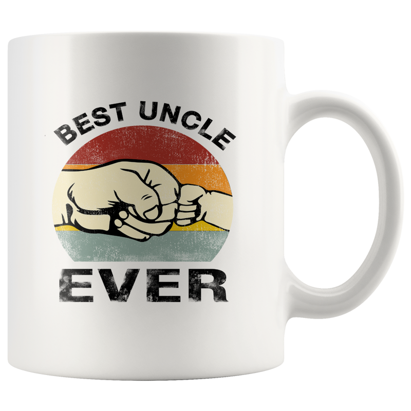 Best Uncle Ever From Niece Nephew Brother Sister Family Coffee Mug 11oz White.