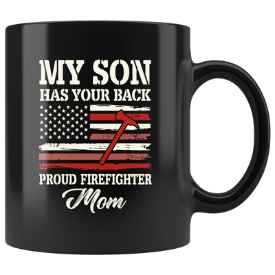 Proud Firefighter American Mom Coffee Mug