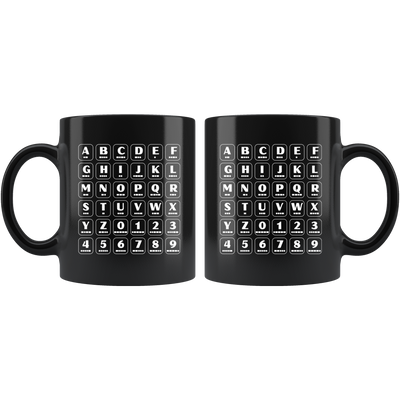 Learn Morse Code Alphabet Signals Appreciation Coffee Mug 11 oz