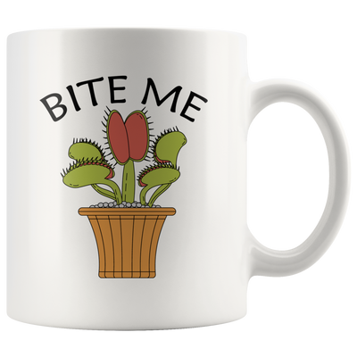 Bite Me Venus Flytrap Man Eating Plant Lover Ceramic Coffee Mug 11 oz